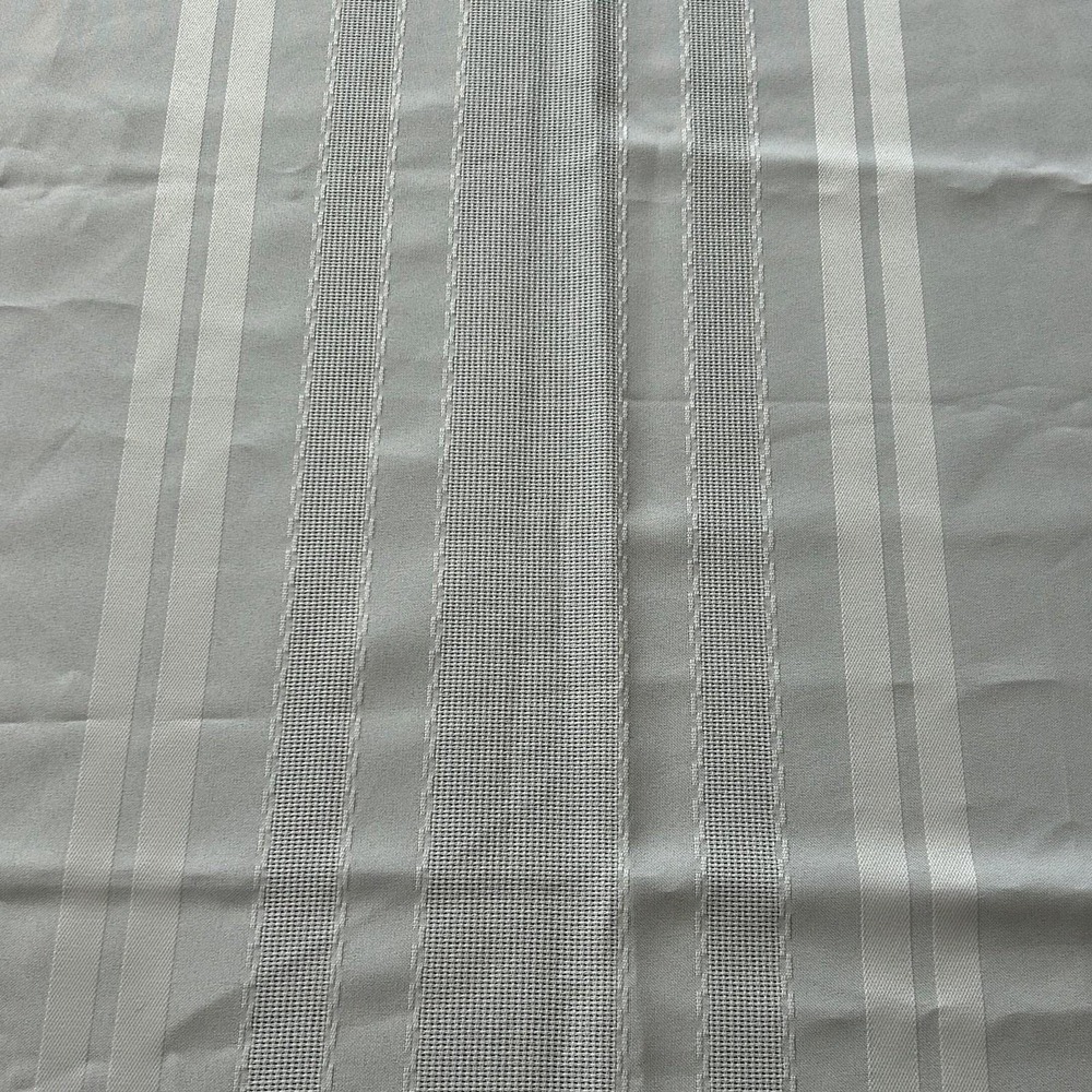 Vintage Cream Ivory Damask Stripe Tablecloth Mid-Century Rectangle 60x84 - Picture 10 of 15